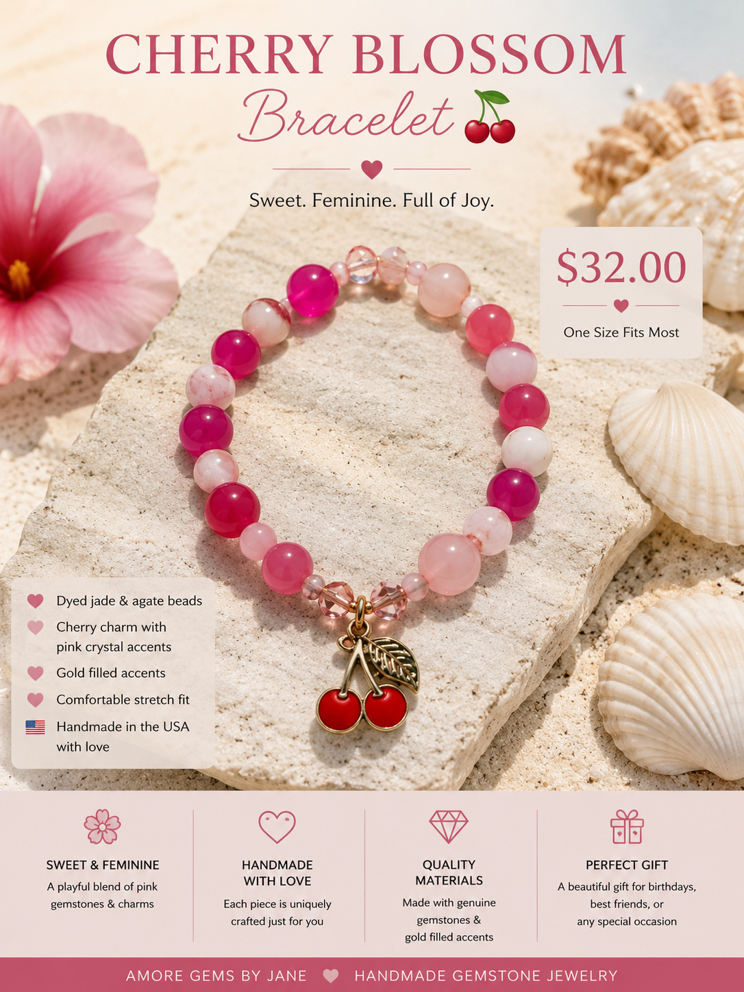 Cherry Blossom Dreams Bracelet
