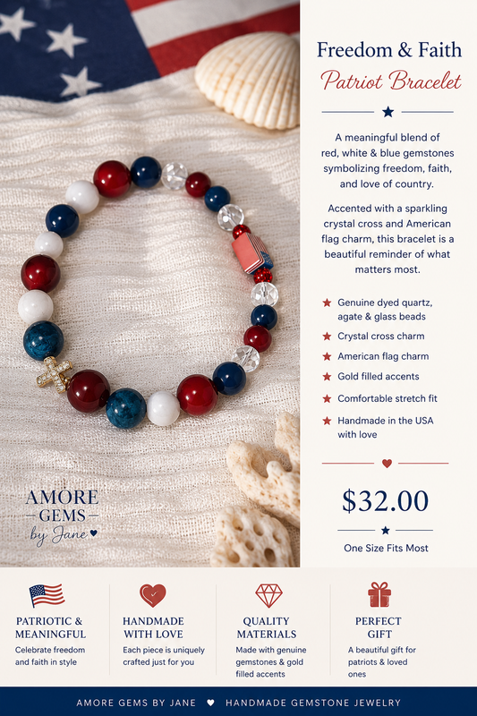 Freedom and Faith Patriotic Bracelet