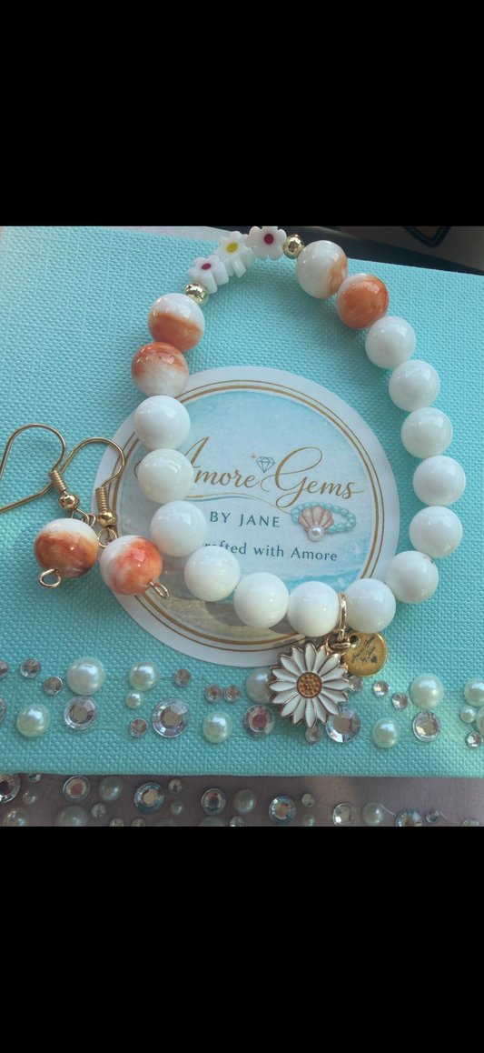 Daisy Breeze Bracelet and earrings